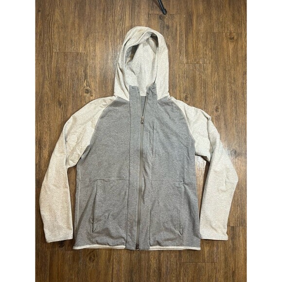 Lululemon Hoodie Mens XL Gray Full Zip Pullover Sweater Long Sleeve Outdoors